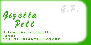 gizella pell business card